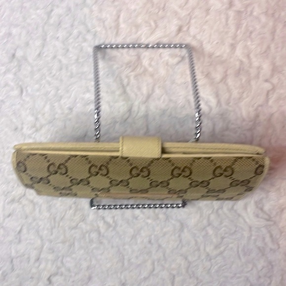 Gucci GG Guccissima Monogram Canvas & Leather Snap Folio Long Wallet Cream Brown - Picture 10 of 17